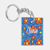 Porte-clés Fleur Orange Dans L'Eau (Devant gauche)