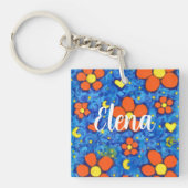 Porte-clés Fleur Orange Dans L'Eau (Devant)