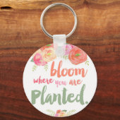 Porte-clés Fleur où vous êtes planté (Recto)