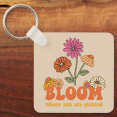 Porte-clés Fleur Où vous êtes planté (Recto)