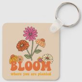 Porte-clés Fleur Où vous êtes planté (Dos)