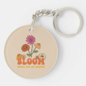 Porte-clés Fleur Où vous êtes planté (Dos)
