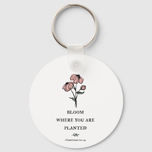 Porte-clés Fleur Où Vous Êtes Plantés (Recto)