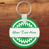 Porte-clés Fleur ronde - Vert d'herbe (Recto)