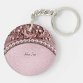 Porte-clés Fleur Rose (Dos)