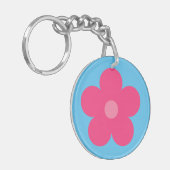 Porte-clés Fleur rose (Devant gauche)