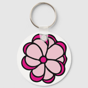 Porte-clés Fleur rose