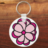 Porte-clés Fleur rose (Recto)