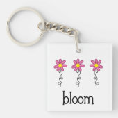 Porte-clés Fleur rose (Devant)