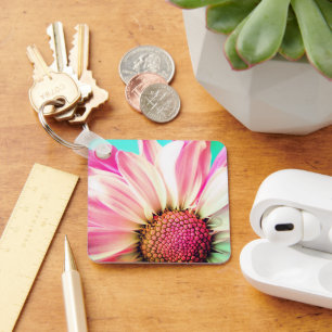 Porte-clés Fleur rose