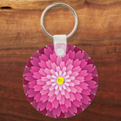 Porte-clés Fleur rose-64655 (Recto)