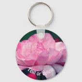 Porte-clés Fleur rose céleste personnalisée (Recto)