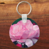 Porte-clés Fleur rose céleste personnalisée (Verso)