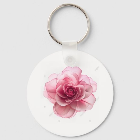 Porte-Clés Fleur Rose – Élégance Florale | Accesso (Recto)