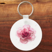 Porte-Clés Fleur Rose – Élégance Florale | Accesso (Recto)
