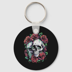 Porte-clés Fleur Rose Fleur Aesthétique Punk gothique col V