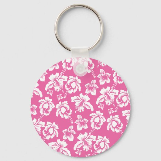 Porte-clés Fleur rose hawaïenne (Recto)