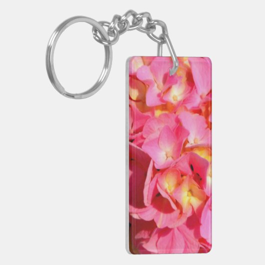 Porte-clés Fleur rose rose rose Hydrangea (Devant gauche)