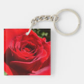 Porte-clés Fleur rose rouge vif Belle florale (Dos)