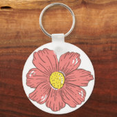 Porte-clés Fleur rouge (Verso)