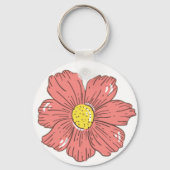 Porte-clés Fleur rouge (Verso)