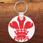 Porte-clés Fleur rouge de Lis (Recto)