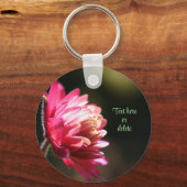 Porte-clés Fleur rouge soleil floral personnalisé (Recto)