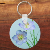 Porte-clés Fleur sauvage bleu (Recto)