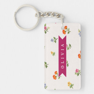 Porte-clés Fleur sauvage Cottagecore florale Ditsy personnali