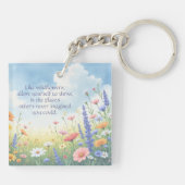Porte-clés Fleur sauvage et devis (Dos)