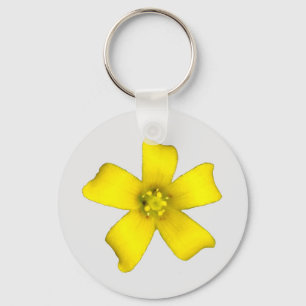 Porte-clés fleur sauvage jaune