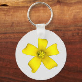 Porte-clés fleur sauvage jaune (Recto)