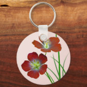 Porte-clés Fleur sauvage rouge (Recto)