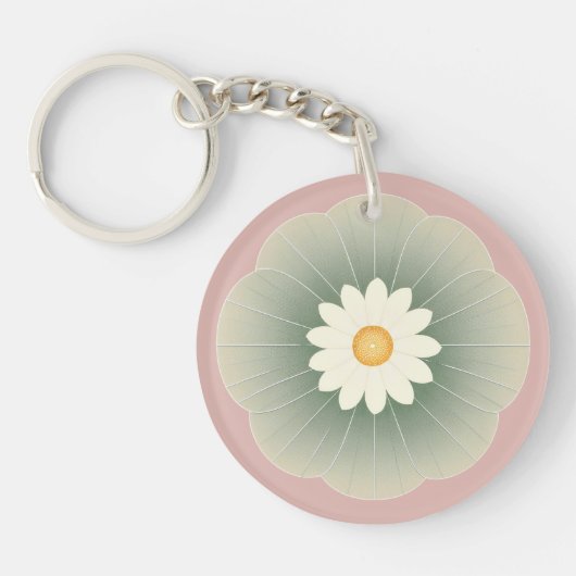 Porte-clés Fleur simple (Devant)