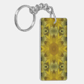 Porte-clés Fleur soleil éclate dorée (Devant gauche)