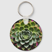 Porte-clés Fleur Succulente Radieuse (Verso)