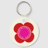 Porte-clés fleur sur (Recto)