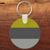 Porte-clés Fleur verte et grise à deux tons (Verso)