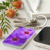Porte-clés Fleur violette (Devant droit)