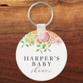 Porte-clés Fleur vive et baby shower d'agrumes (Recto)
