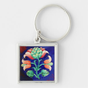 Porte-clés FLEURALE, bleu rose vert