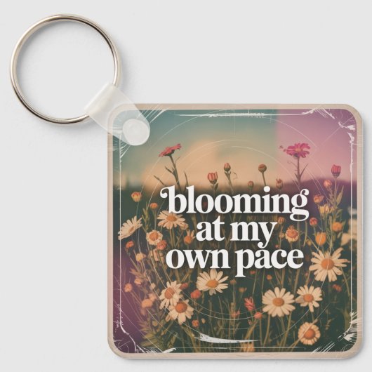 Porte-clés Fleurir à mon propre rythme (Recto)