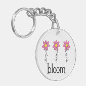 Porte-clés Fleurir avec des fleurs roses (Devant gauche)