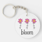 Porte-clés Fleurir avec des fleurs roses (Devant)