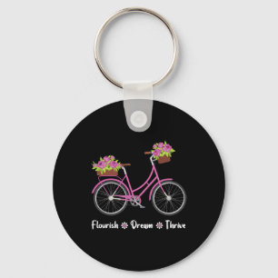 Porte-clés Fleurir Rêve Prospérer Fleur Bike Bicyclette Subti