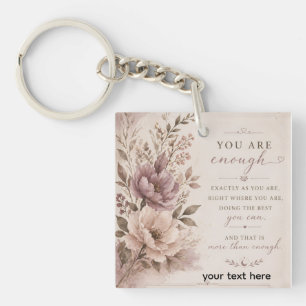 Porte-clés Fleurissez là où vous êtes planté – Fleur minimali