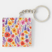 Porte-clés fleurit de jardin d'été brillant (Dos)