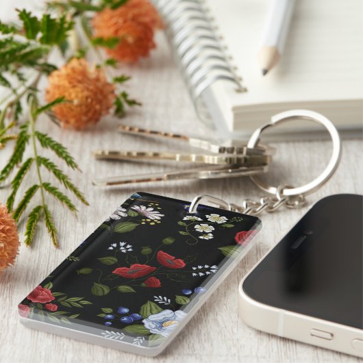 Porte-clés Fleurs (Devant droit)