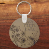 Porte-clés fleurs 007, vive., rit., amour. -Personnalisé (Recto)