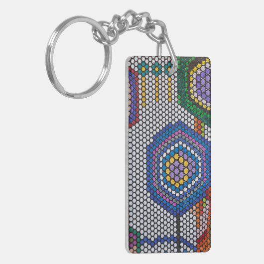 Porte-clés Fleurs Abstraites (Devant gauche)